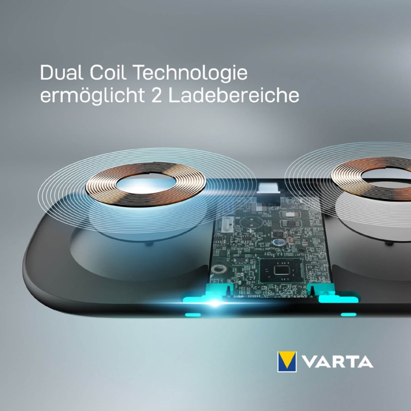 VARTA draadloze oplader Multi 20W, inductie, 2 ladebereiche