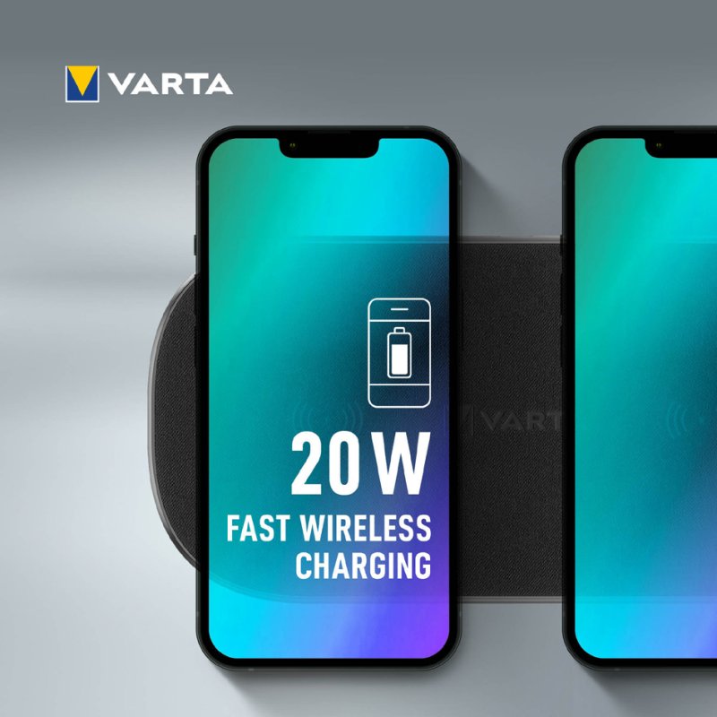 VARTA draadloze oplader Multi 20W, inductie, 2 ladebereiche