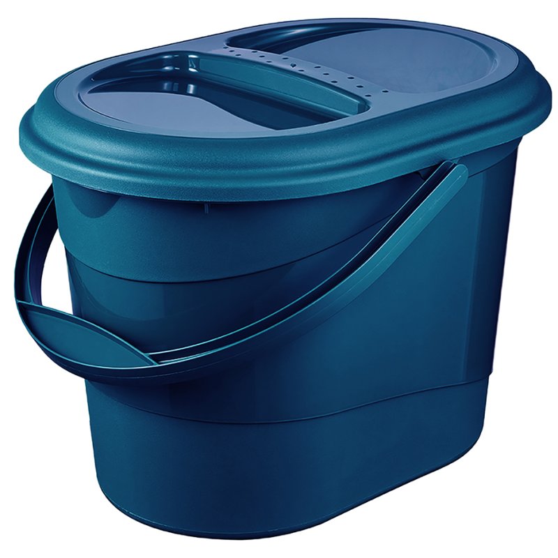 keeeper bac à compost elsa, avec couvercle, ovale, anthracite