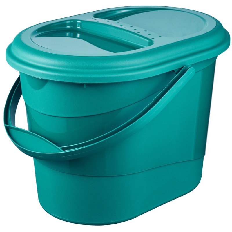 keeeper bac à compost elsa, avec couvercle, ovale, anthracite