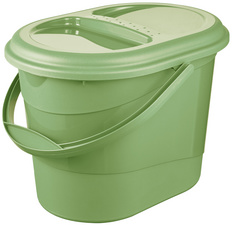 keeeper bio-afvalemmer Elsa Eco, 13 liter, stone grey, met deksel