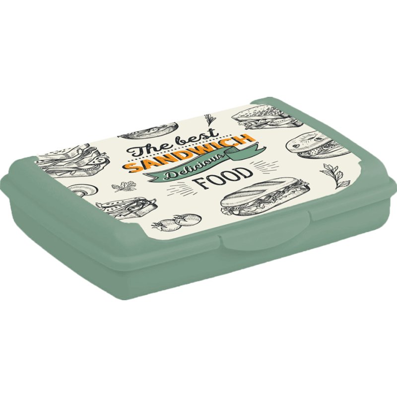 keeeper boîte à pain Carla mini Voyage spatial, teinte verte, 130×170×35 mm