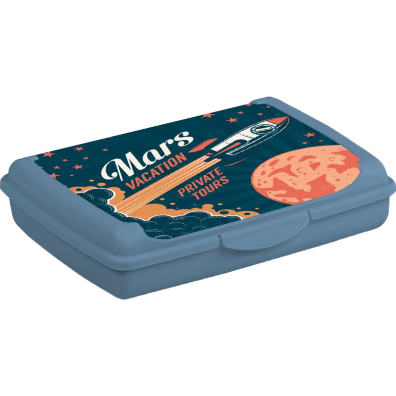 keeeper boîte à pain Carla mini Voyage spatial, teinte verte, 130×170×35 mm