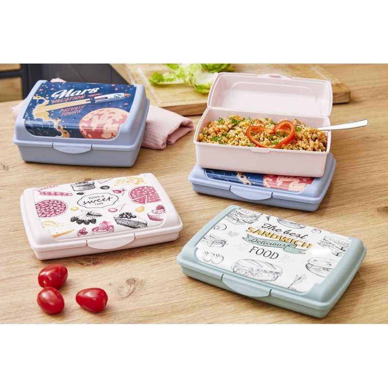 keeeper boîte à pain Carla mini Voyage spatial, teinte verte, 130×170×35 mm