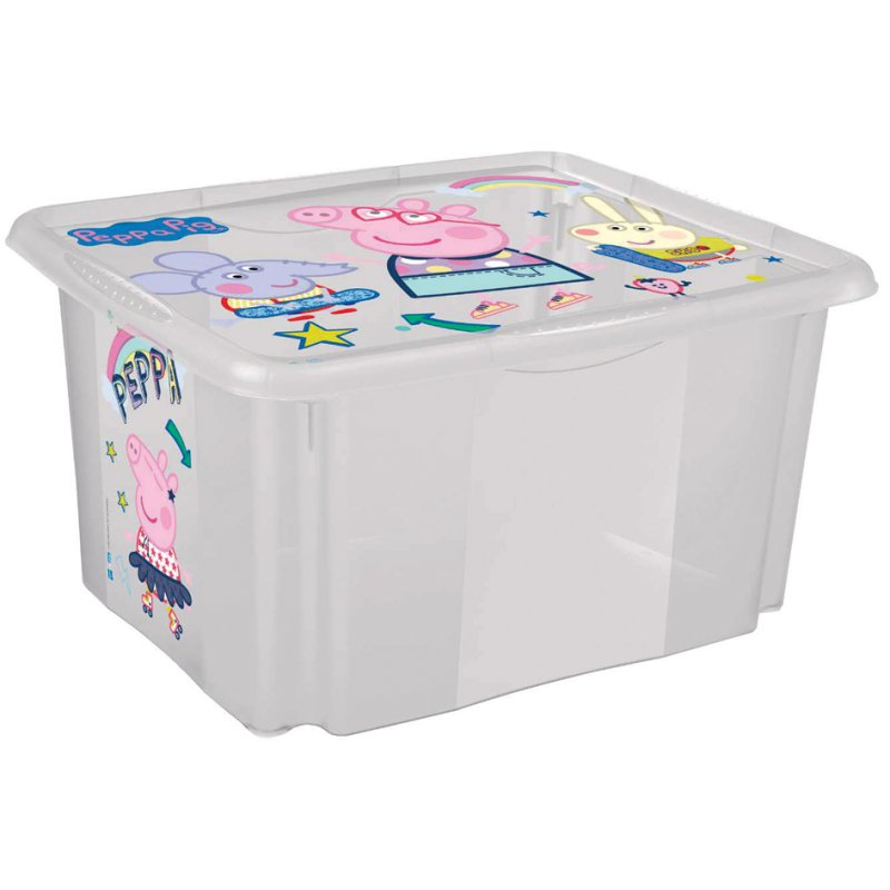 keeeper boîte de rangement Peppa, 15 litres, transparent, 38×29×20 cm