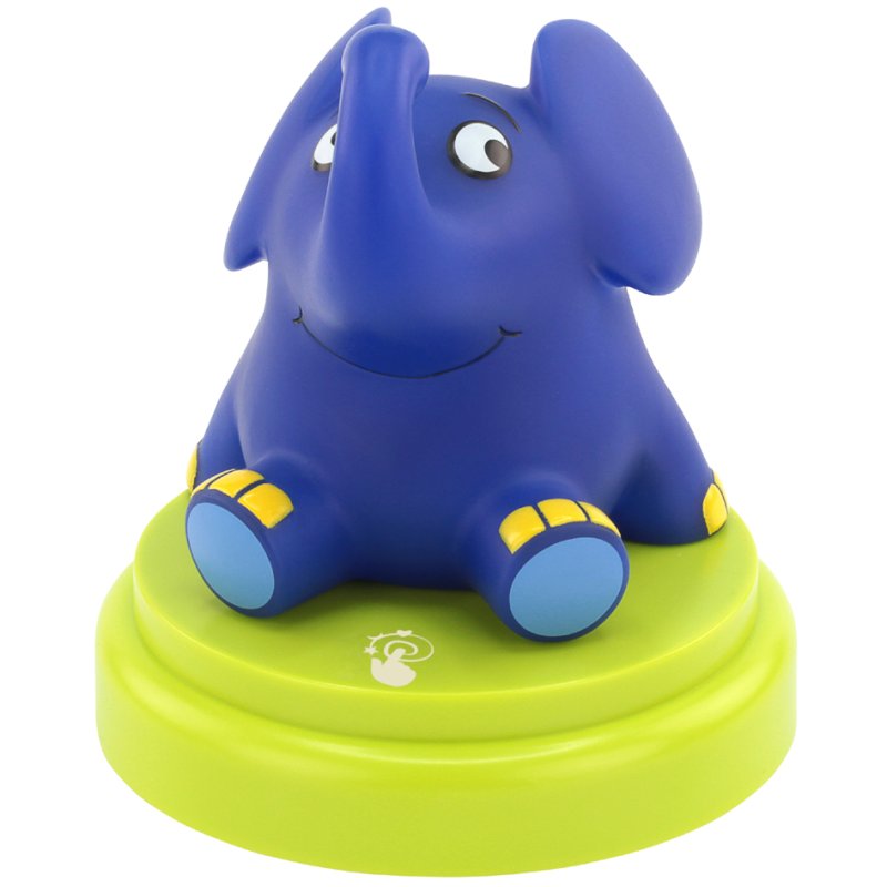 ANSMANN nachtlampje Olifant, blauw/groen, LED-technologie