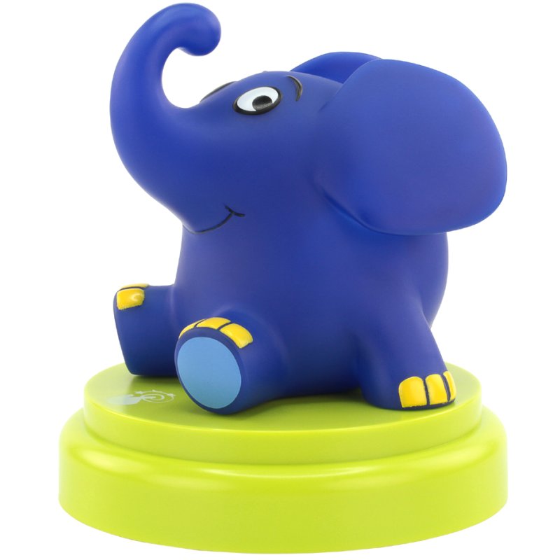 ANSMANN nachtlampje Olifant, blauw/groen, LED-technologie
