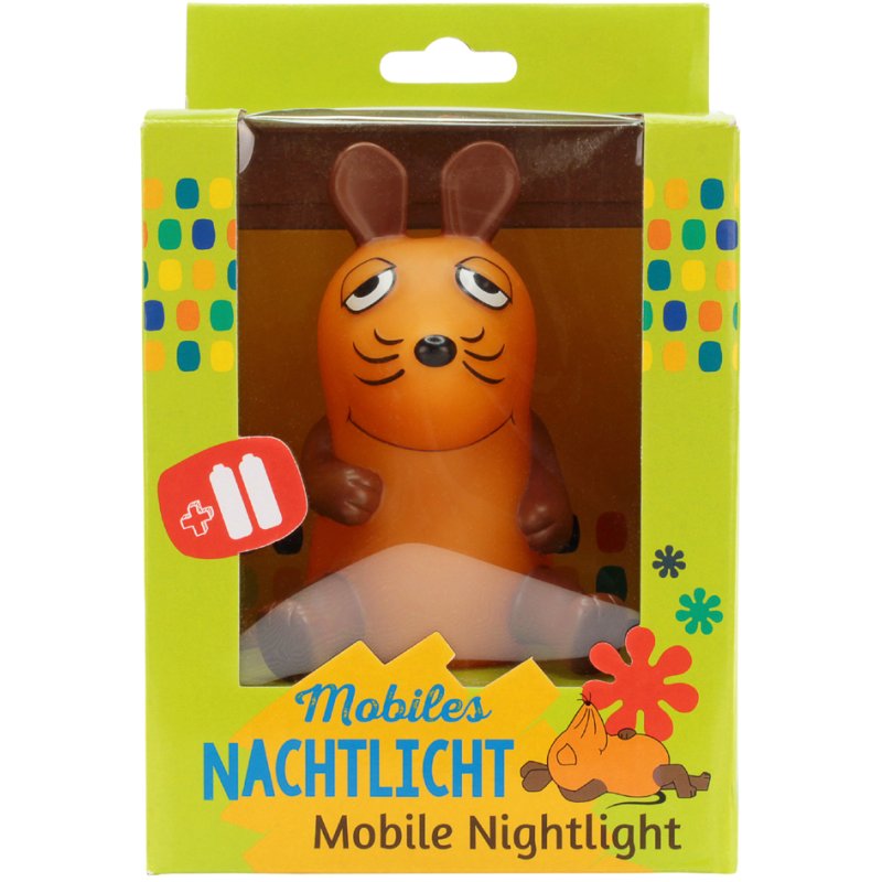 ANSMANN draagbare nachtlamp Muis, LED-technologie, sensorgestuurde schakelaar, incl. 3x AA batterijen