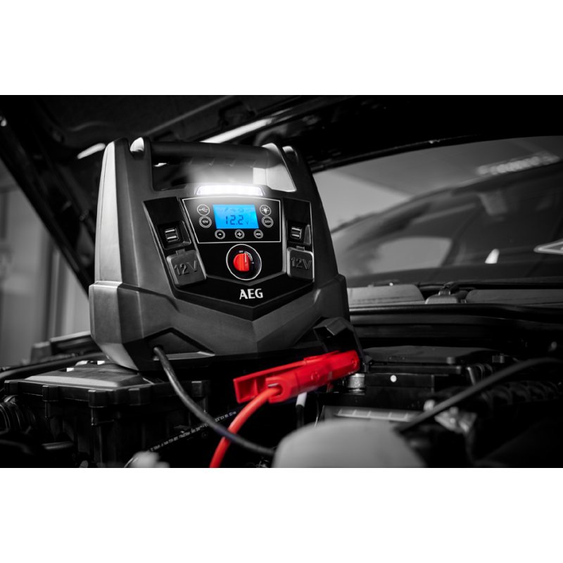 AEG jumpstarter JP 10, met compressor, 4x USB, 200W omvormer