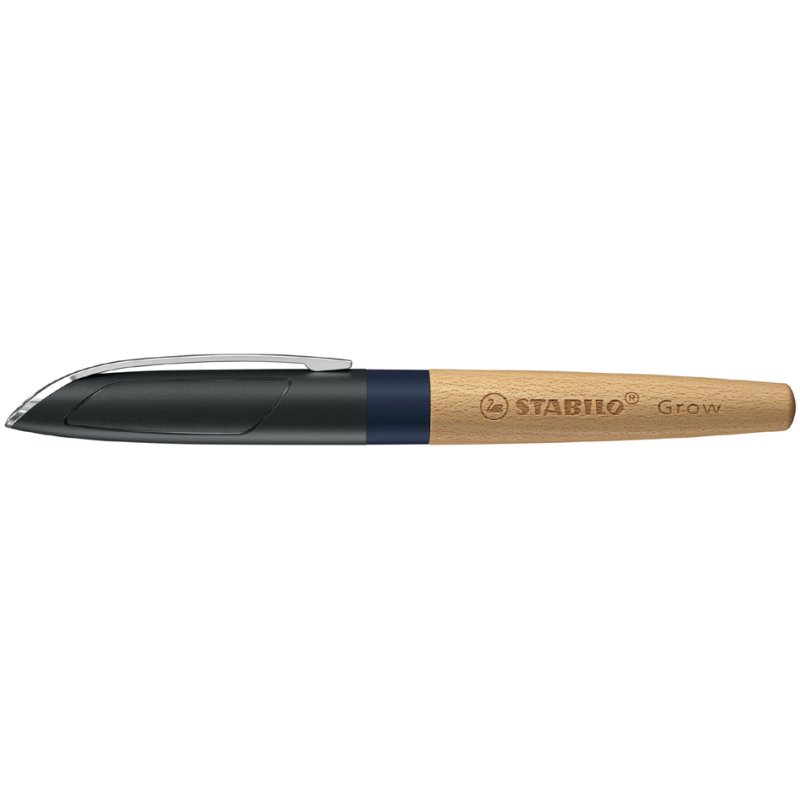 STABILO stylo plume Grow, rouge prune/cerise, corps en bois