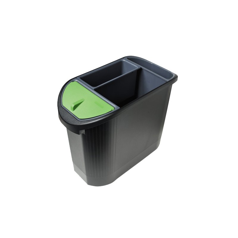 EXACOMPTA prullenbak TOPLINE, ovaal, zwart, 26 liter