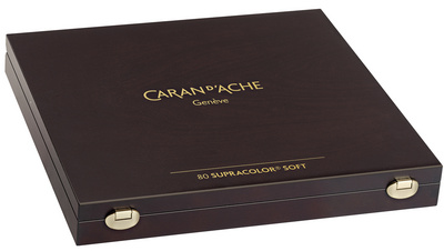 CARAN D'ACHE aquarelpotloden SUPRACOLOR, 120 stuks, houten koffer