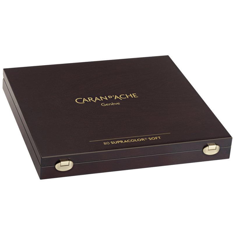 CARAN D'ACHE crayons de couleur SUPRACOLOR, aquarelle, 80 pièces, coffret en bois