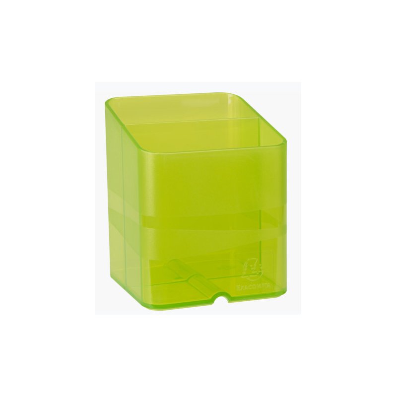 EXACOMPTA pennenhouder PEN-CUBE, transparant, 2 vakken, 74×74×93 mm