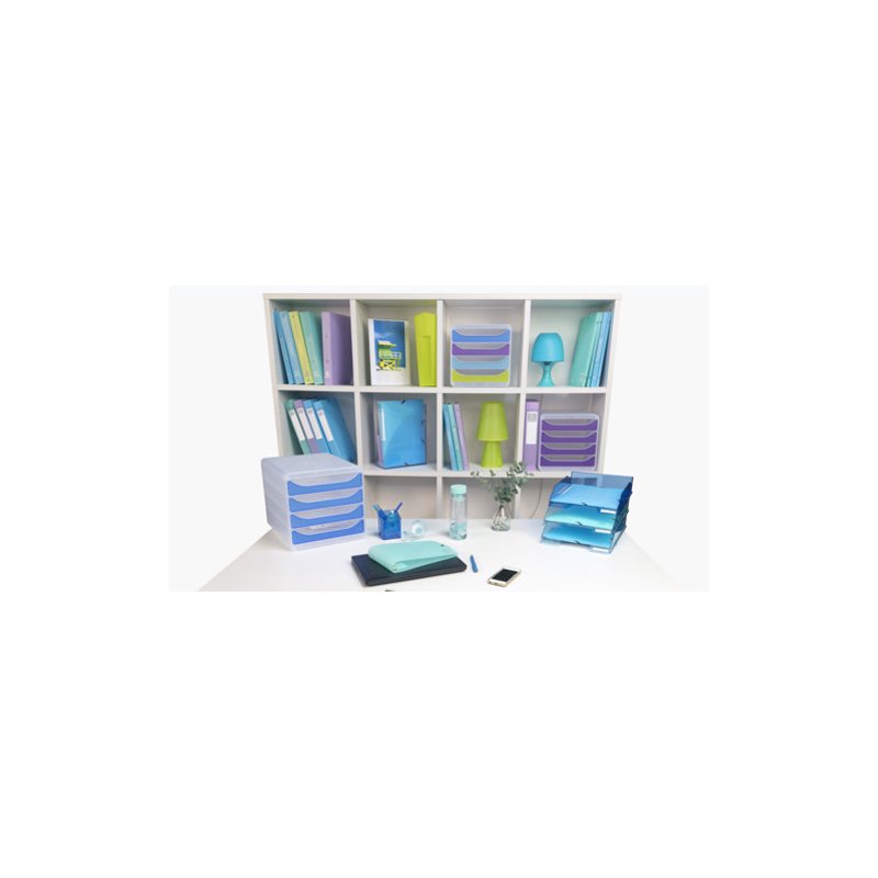 EXACOMPTA pennenhouder PEN-CUBE, transparant, 2 vakken, 74×74×93 mm