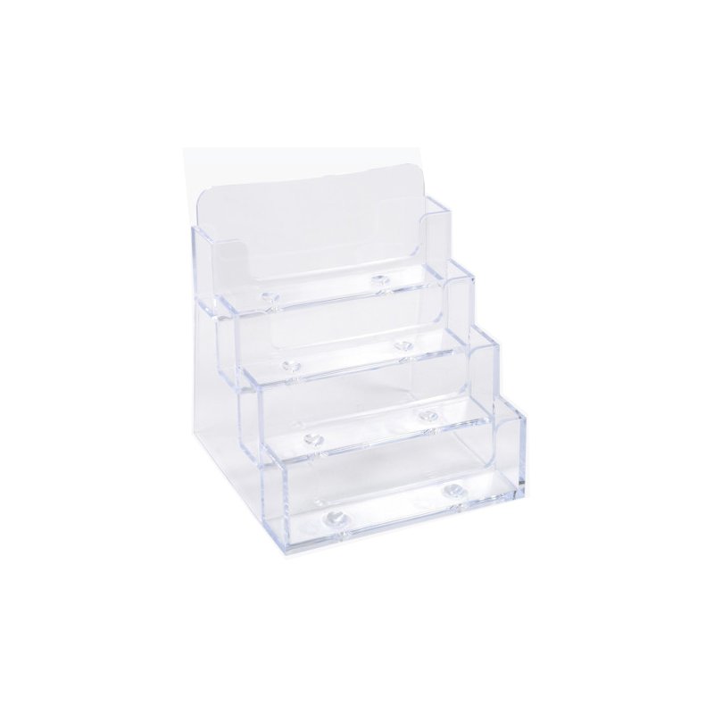 EXACOMPTA porte-cartes de visite, 4 compartiments, transparent, 50 cartes par compartiment