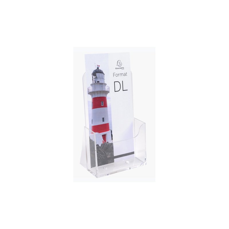 EXACOMPTA folderhouder staand DIN lang, glashelder, polystyrol