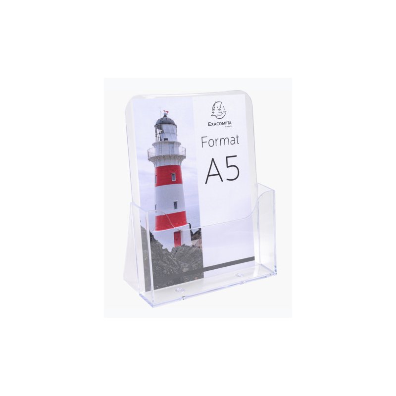 EXACOMPTA tafel folderhouder A5 staand, 1 vak, glashelder