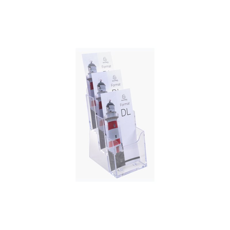 EXACOMPTA porte-documents DIN long, 3 compartiments, transparent