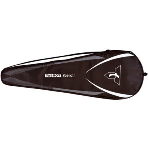 TALBOT torro badmintonrackettas Isoforce Fullcover, gevoerd, zwart/wit, voor 2 rackets