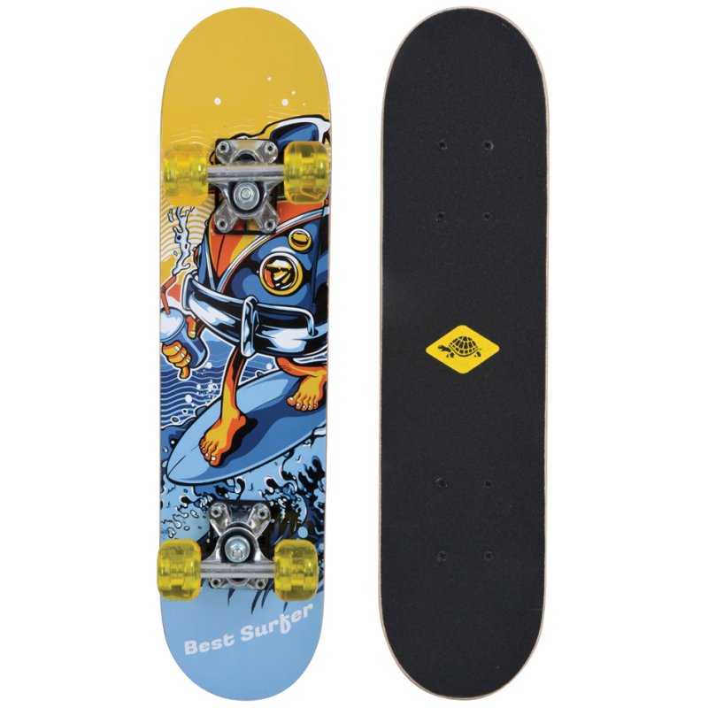 SCHILDKRÖT Junior 24 Best Surfer skateboard, wooden deck 605×150 mm, 8-ply maple