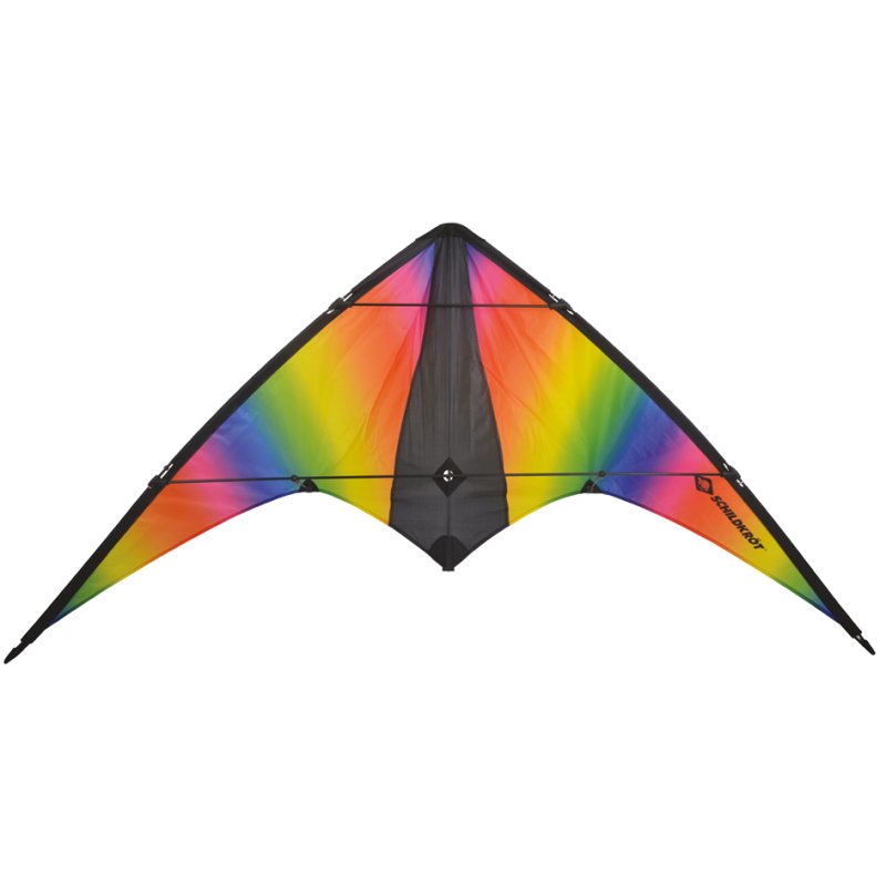 SCHILDKRÖT cerf-volant acrobatique Stunt Kite 160, couleurs arc-en-ciel, 1600×800 mm
