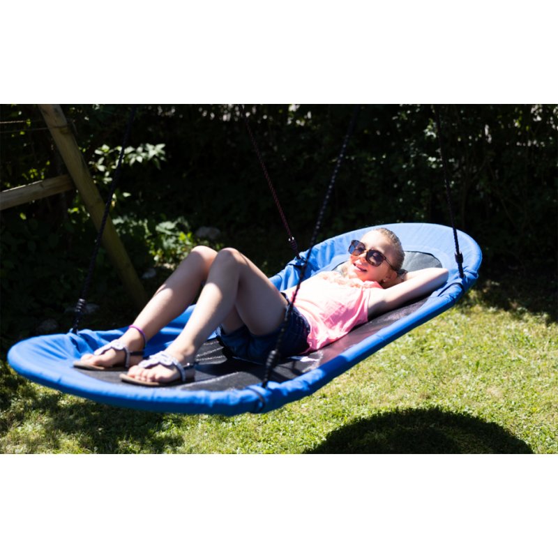 SCHILDKRÖT balançoire nid ovale, 700 × 1650 mm, bleu, 150 kg