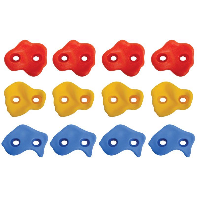 SCHILDKRÖT set de poignées d'escalade, assorties en couleur, 12 pièces, capacité 50 kg