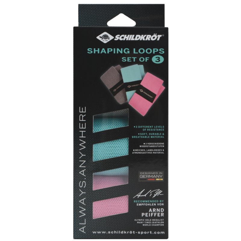 SCHILDKRÖT bandes de résistance Shaping Loop Set, assortiment de couleurs, 3 pièces