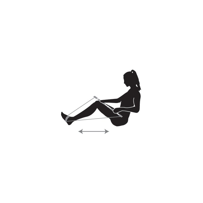SCHILDKRÖT barre de fitness bâton de gymnastique, argent/noir, aluminium, 800 mm