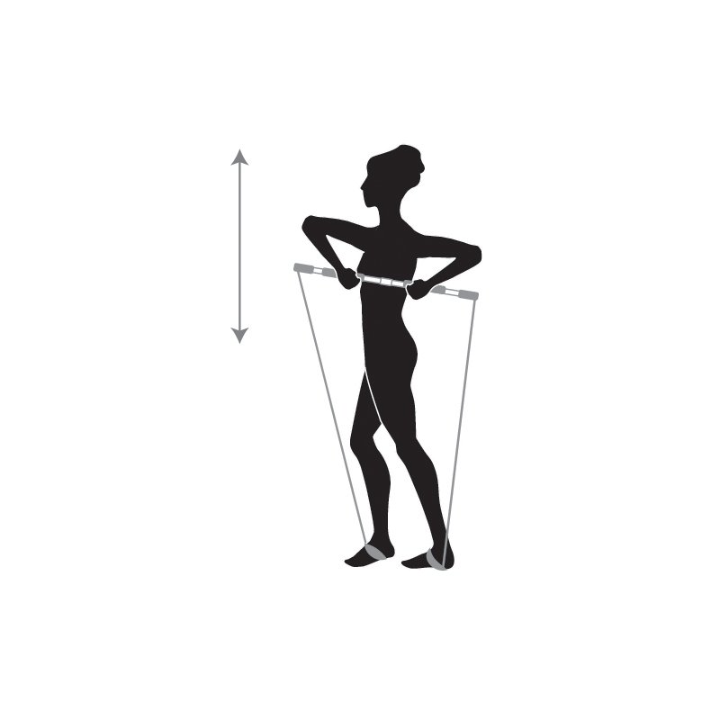 SCHILDKRÖT barre de fitness bâton de gymnastique, argent/noir, aluminium, 800 mm