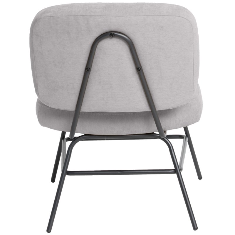 PAPERFLOW chaise visiteur Curve, gris anthracite, piètement 4-pieds