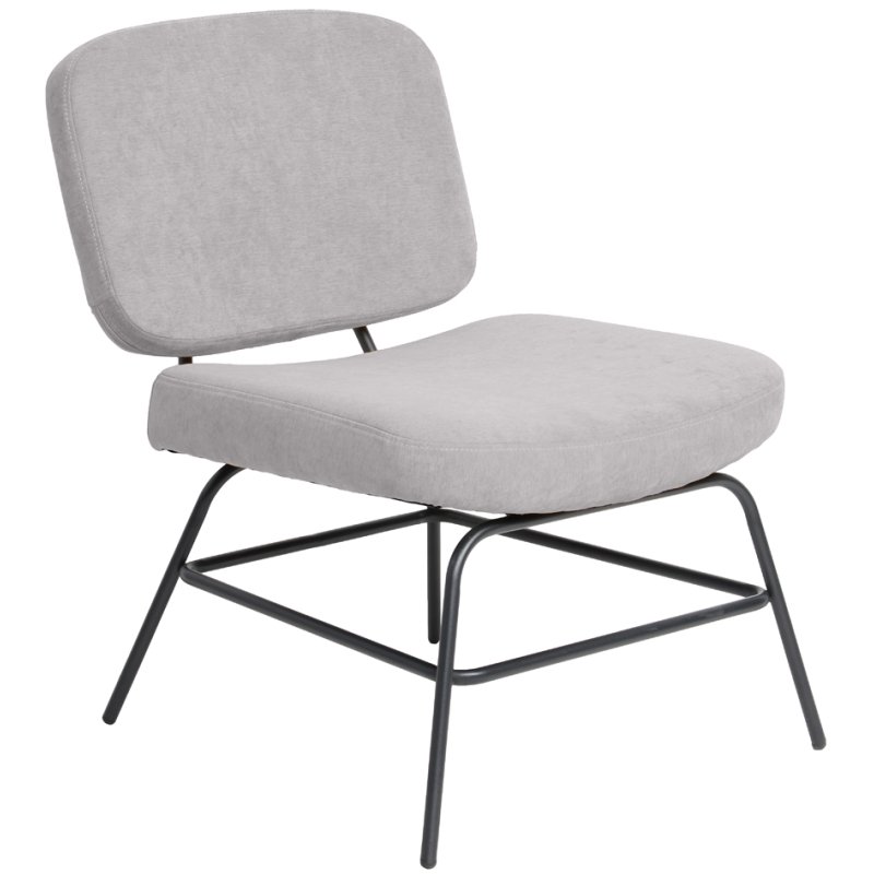 PAPERFLOW chaise visiteur Curve, gris anthracite, piètement 4-pieds