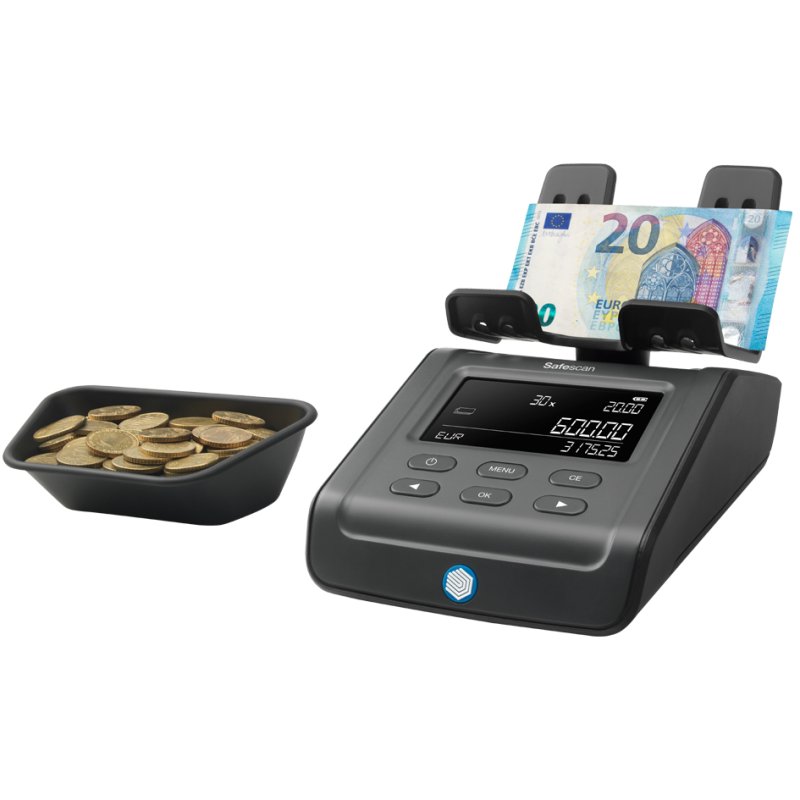 Safescan geldtelweegschaal 6165 G3, zwart, 13 valuta, adaptieve algoritme