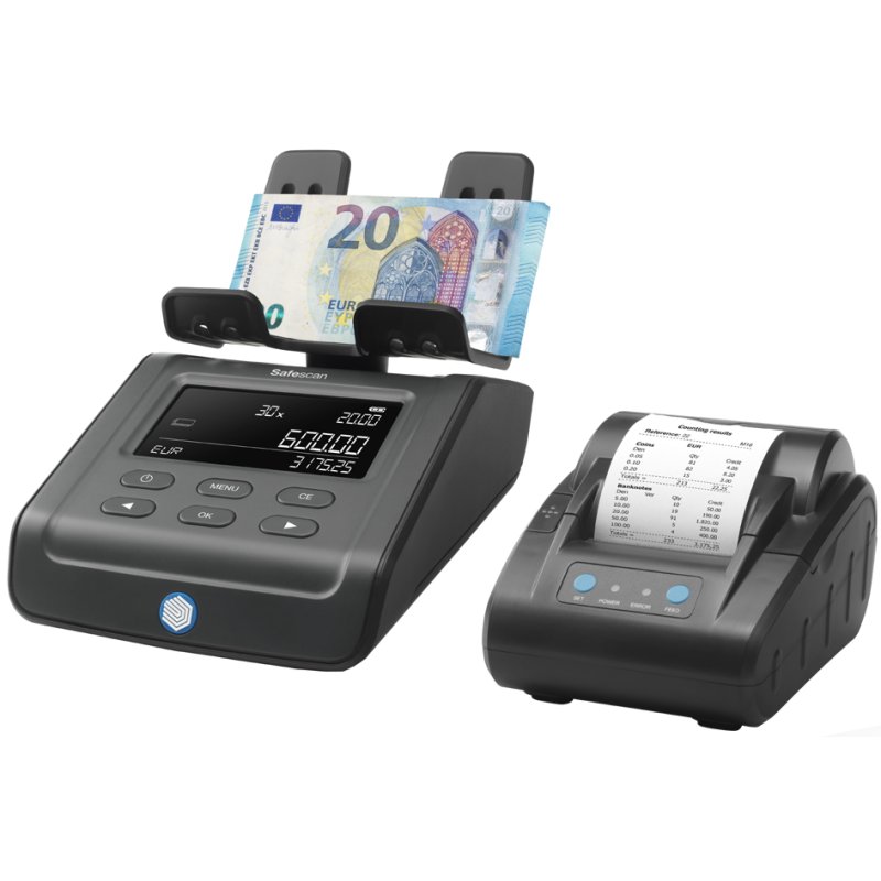 Safescan geldtelweegschaal 6165 G3, zwart, 13 valuta, adaptieve algoritme