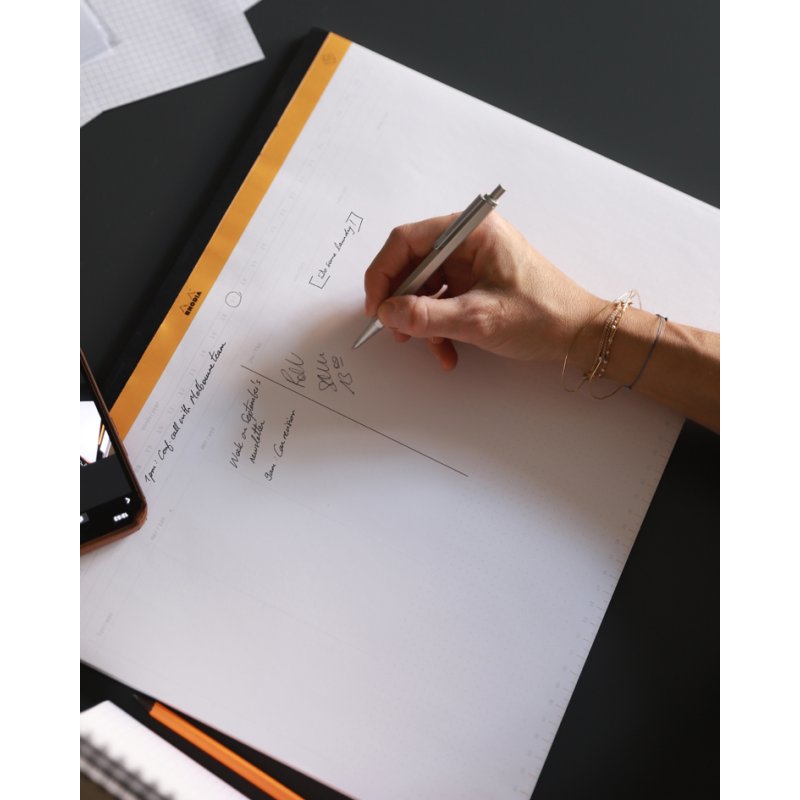 Sous-main papier RHODIA RHODIATIME, A2, microperformation, 60 feuilles