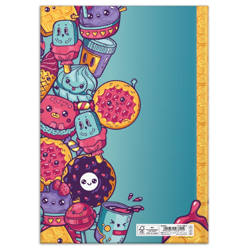 RNK Verlag carnet Neon, A4, blanc, couverture rigide