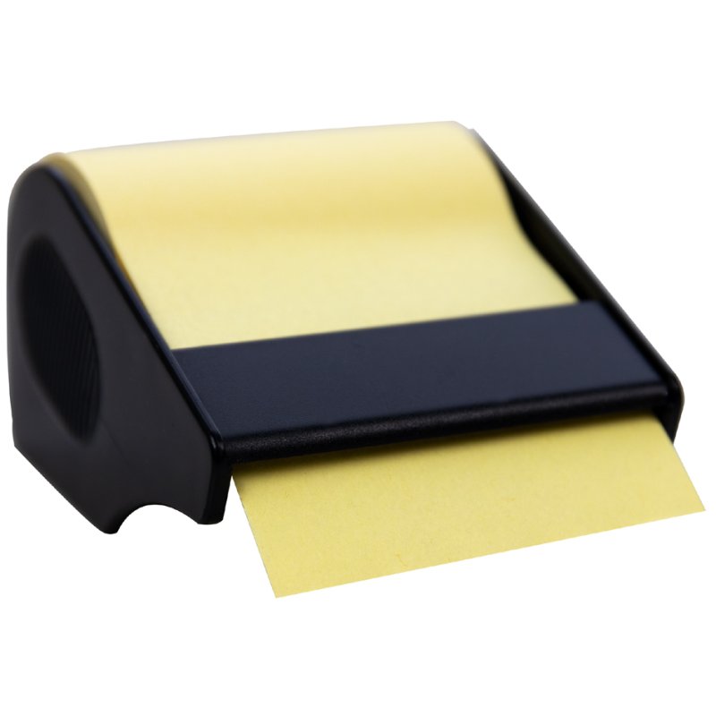 RNK Verlag rouleau de notes adhésives avec dérouleur, recharge, jaune recyclé, 60 mm × 10 m
