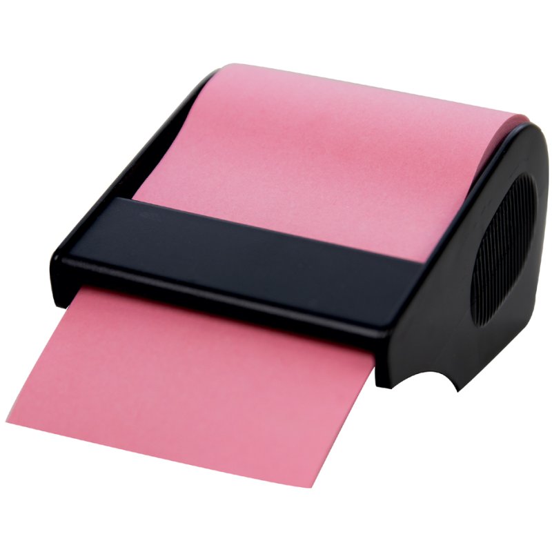 RNK Verlag rouleau de notes adhésives avec dérouleur, recharge, jaune recyclé, 60 mm × 10 m