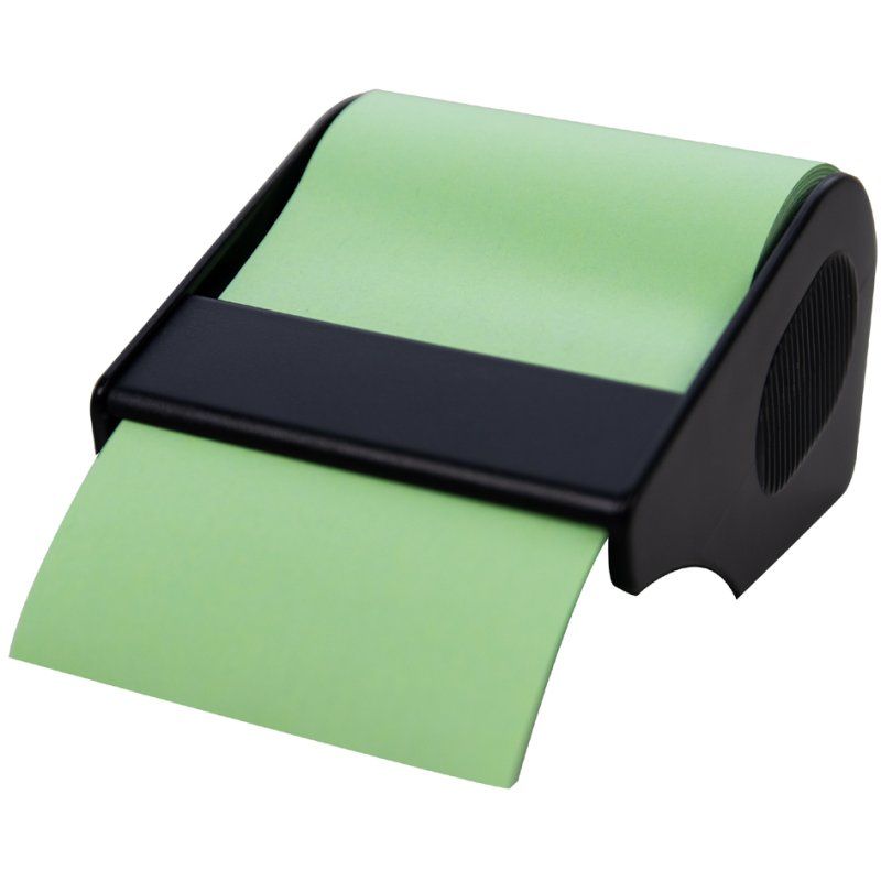 RNK Verlag rouleau de notes adhésives avec dérouleur, recharge, jaune recyclé, 60 mm × 10 m