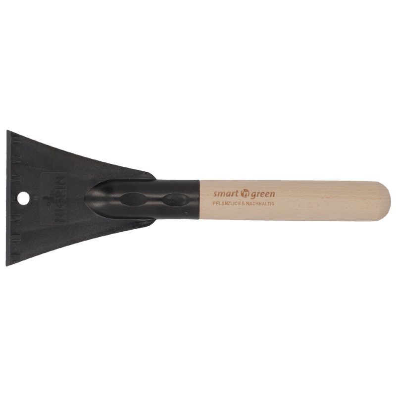 NIGRIN Smart'n Green grattoir à glace, noir/naturel, manche en bois de hêtre