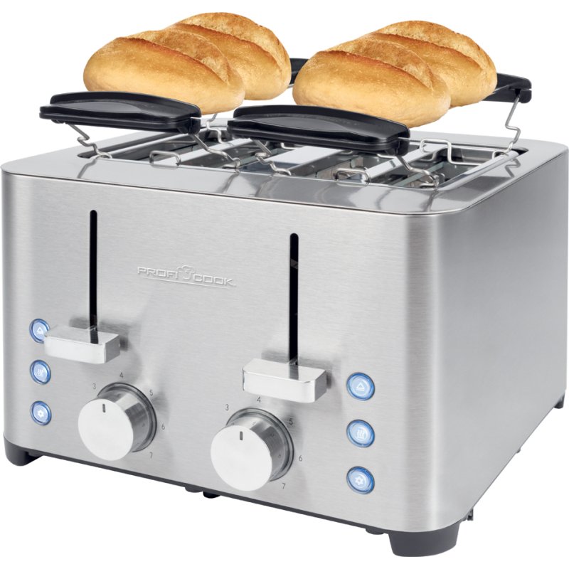 PROFI COOK Grille-pain 4 fentes PC-TA 1252, inox, 1500 W