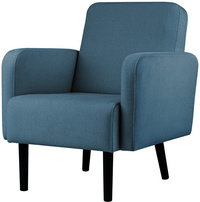 PAPERFLOW fauteuil LISBOA, stoffering, blauw, 71×81×83 cm
