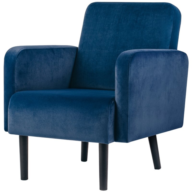 PAPERFLOW fauteuil LISBOA, revêtement velours, bleu