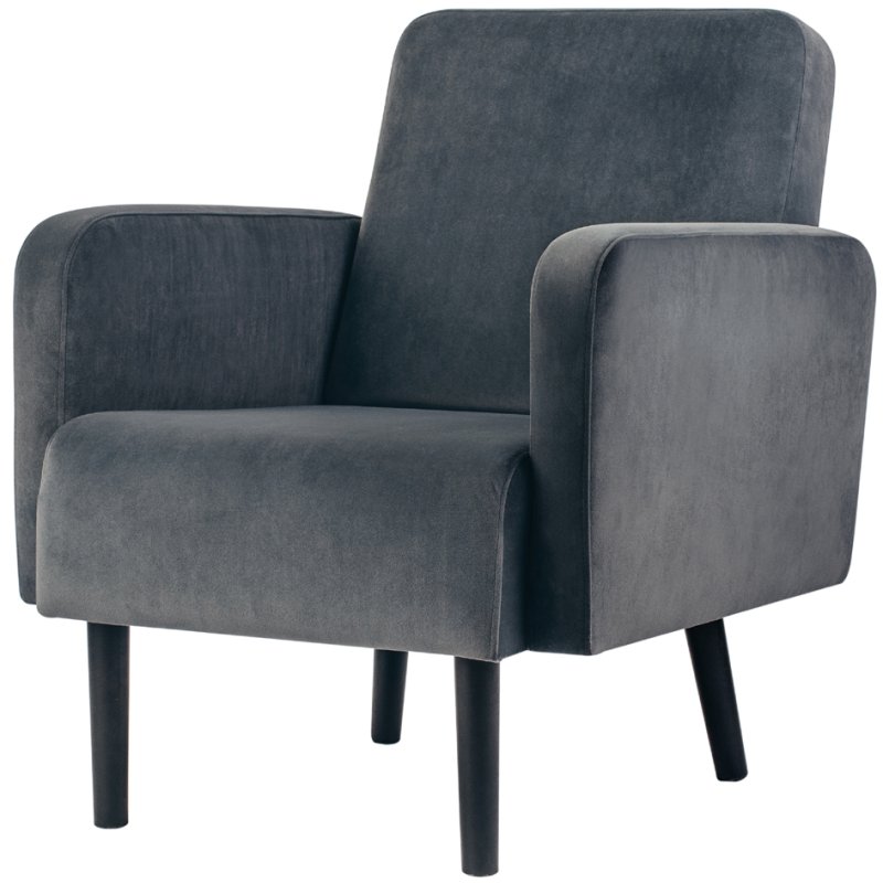 PAPERFLOW fauteuil LISBOA, revêtement velours, bleu