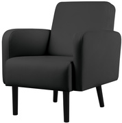 PAPERFLOW fauteuil LISBOA, kunstleder bekleding, blauw