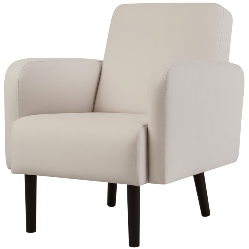 PAPERFLOW fauteuil LISBOA, revêtement simili-cuir, gris