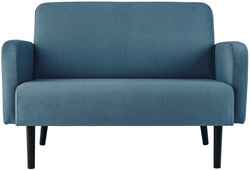 PAPERFLOW 2-zits sofa LISBOA, stoffbekleding, blauw, 1240×815×830 mm