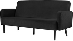 PAPERFLOW 3-zits bank LISBOA, fluweelbekleding, antraciet