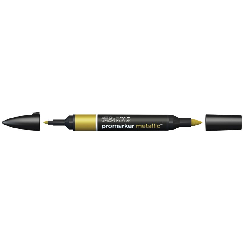 LEFRANC BOURGEOIS stylo métallique doré, 2 pointes rondes, encre non toxique